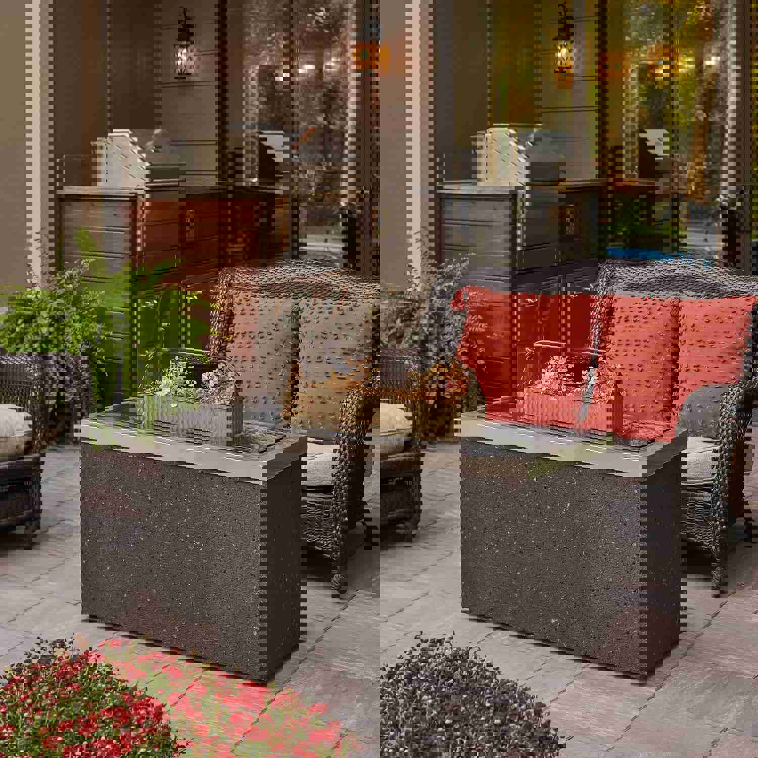 Key Largo Linear Gas Fire Pit Table