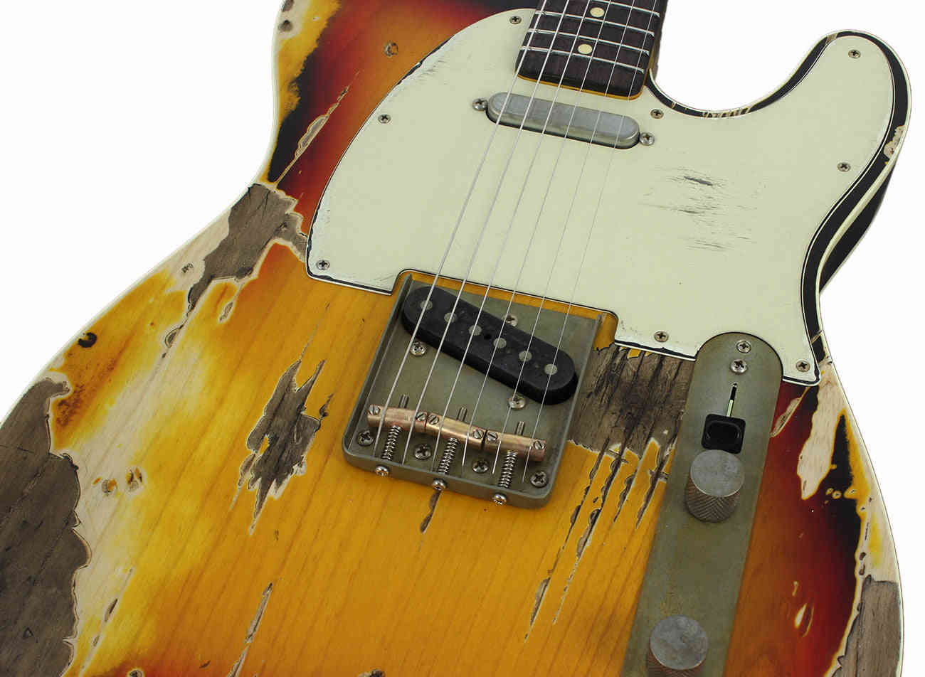 Nash TC-63 Guitar, 3-Tone Burst, Extra-Heavy Aging