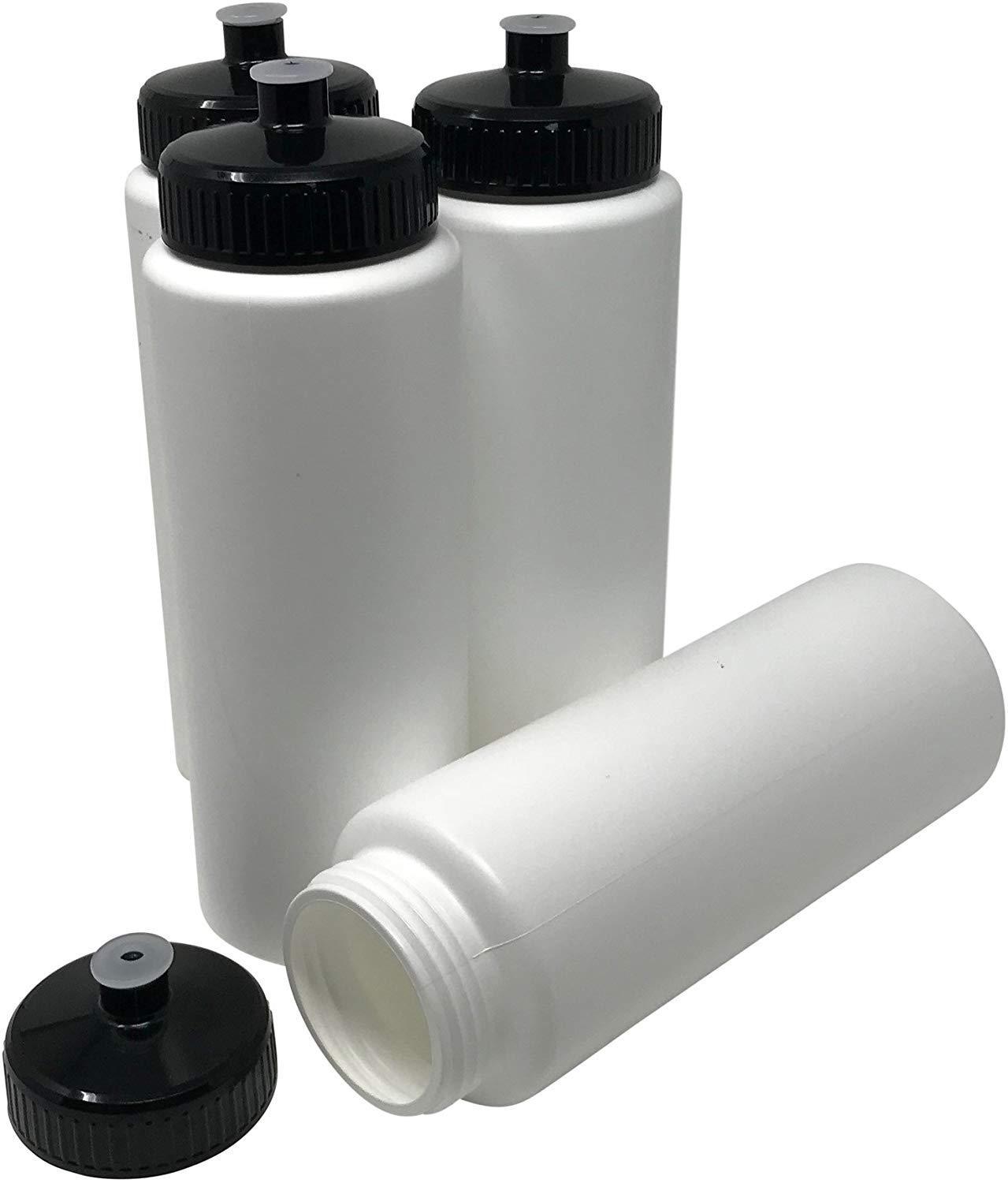 CSBD 32oz Sports Water Bottles, 4 Pack - Reusable, Leakproof, Customizable