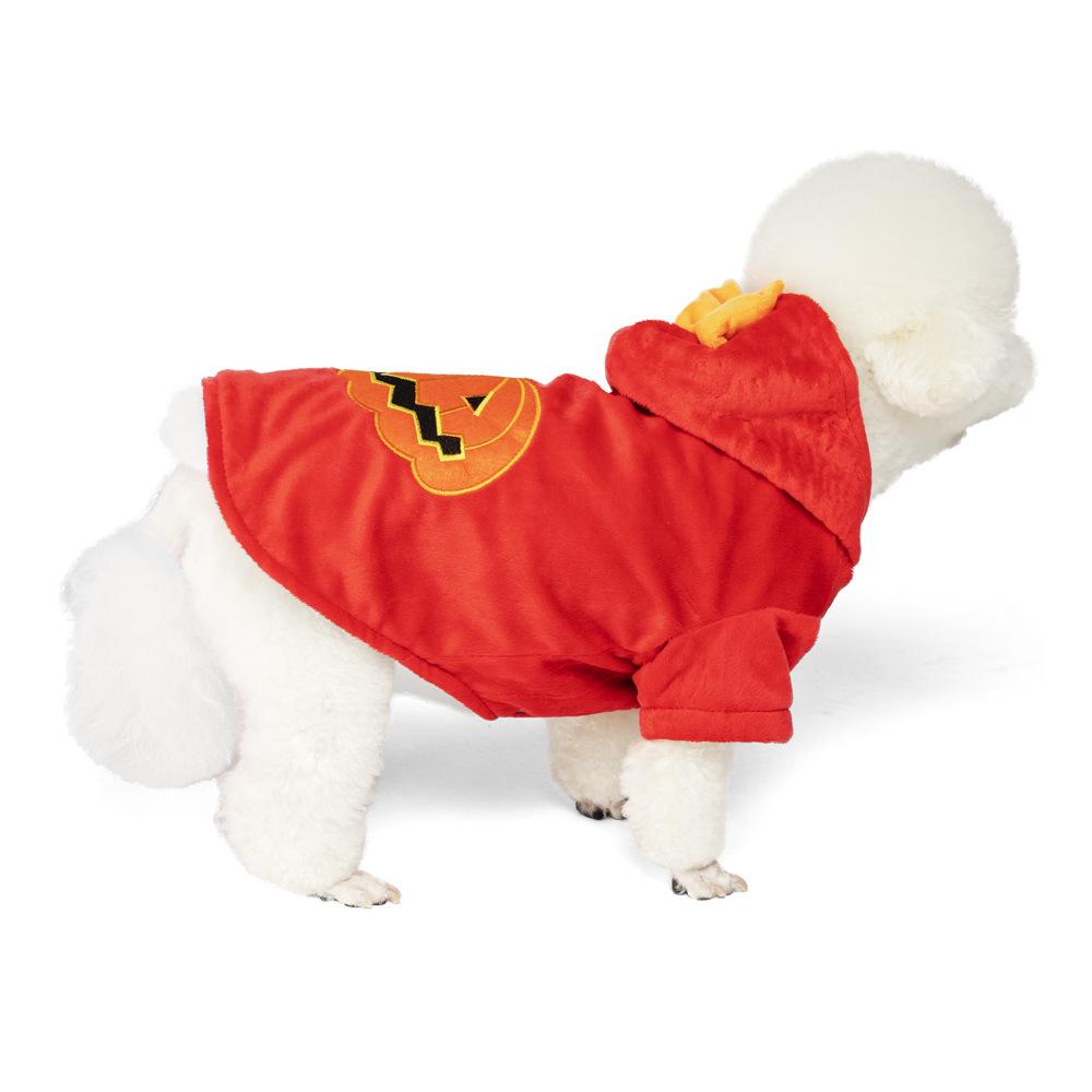 Halloween Pumpkin Hoodie for Dogs and Cats - Cute Pet Costume