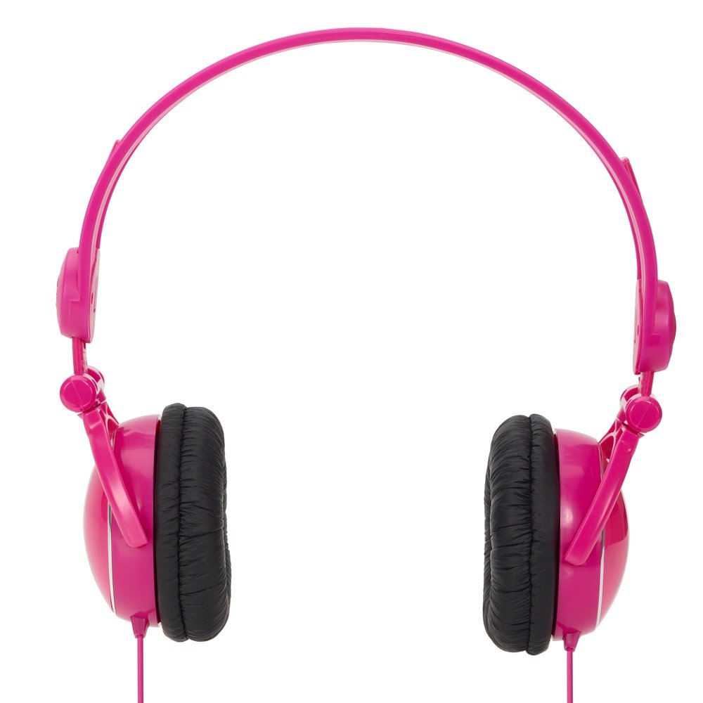 Kidz Gear Fold-Flat Travel Headphones - Pink