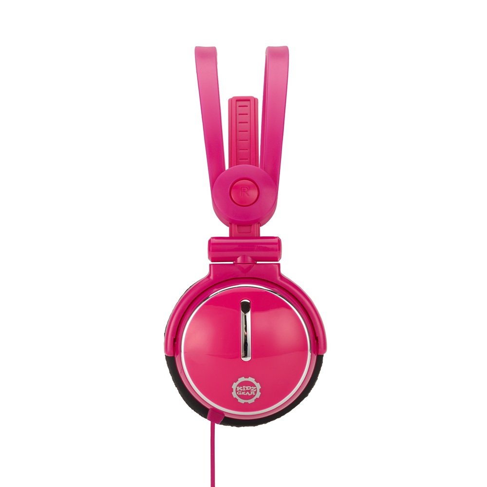 Kidz Gear Fold-Flat Travel Headphones - Pink