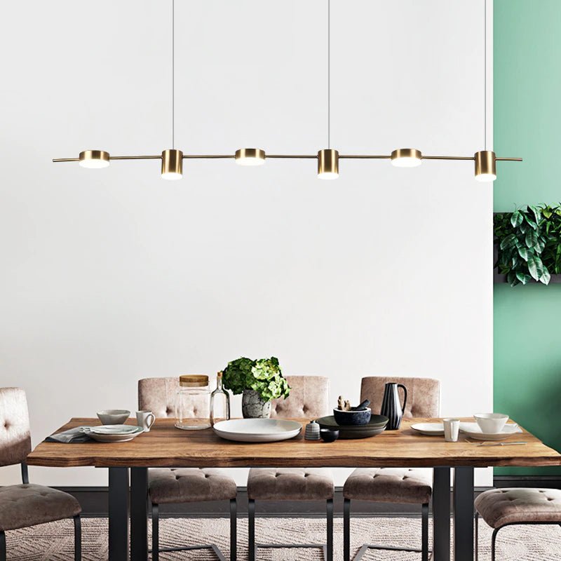Mirodemi® Minimalistic Black/Gold LED Pendant Lamps for Kitchen Island, Restaurant