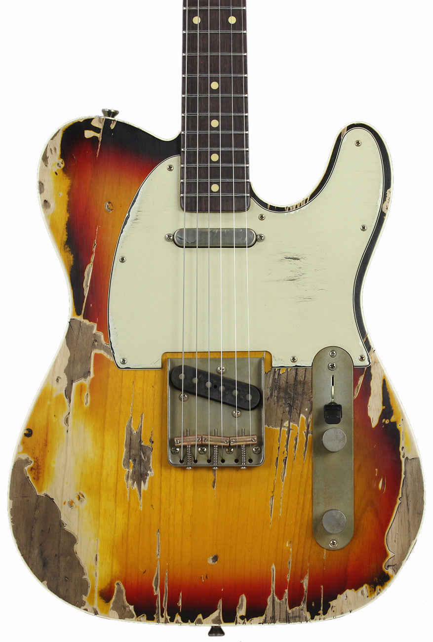 Nash TC-63 Guitar, 3-Tone Burst, Extra-Heavy Aging