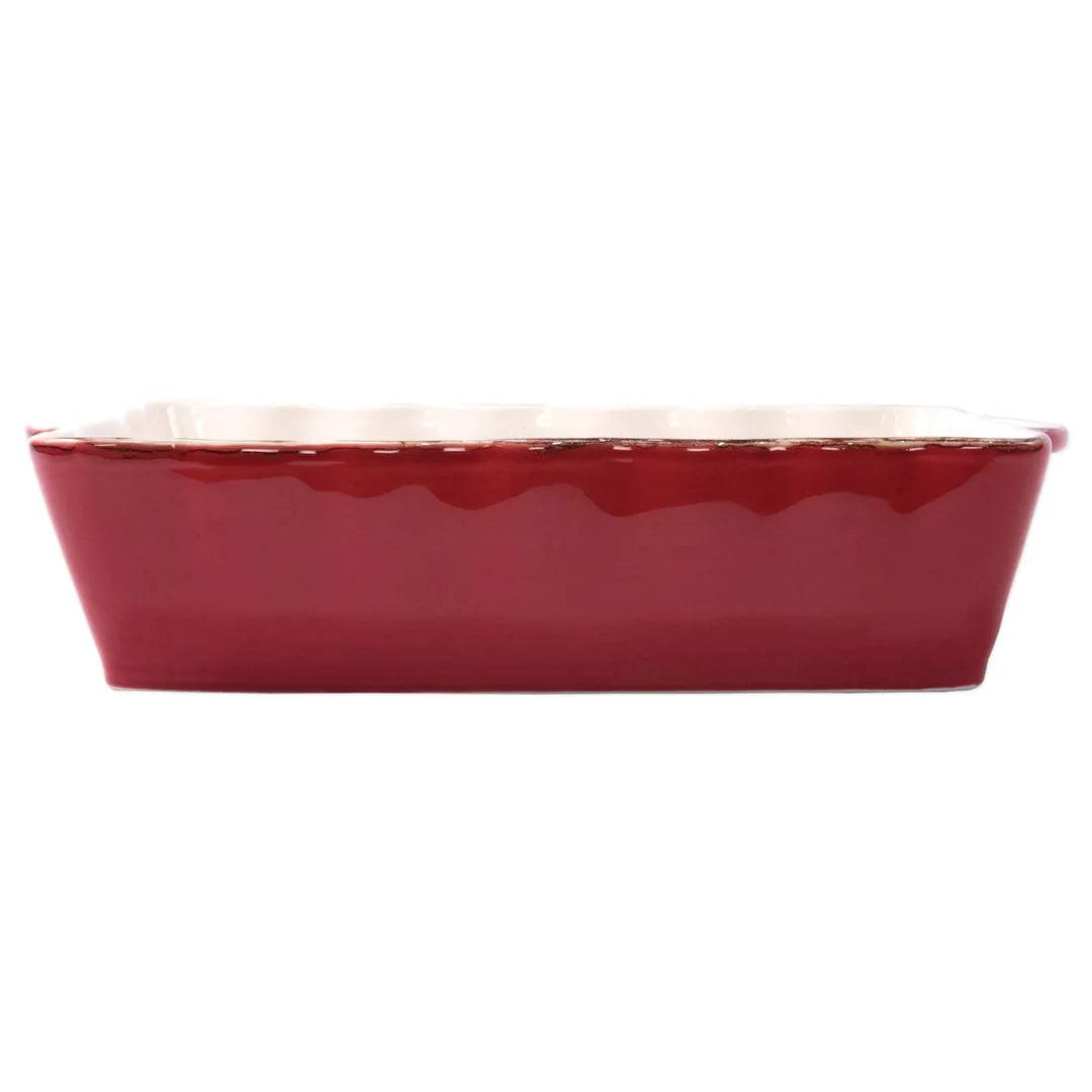 Vietri Italian Bakers Large Rectangular Baker - Red