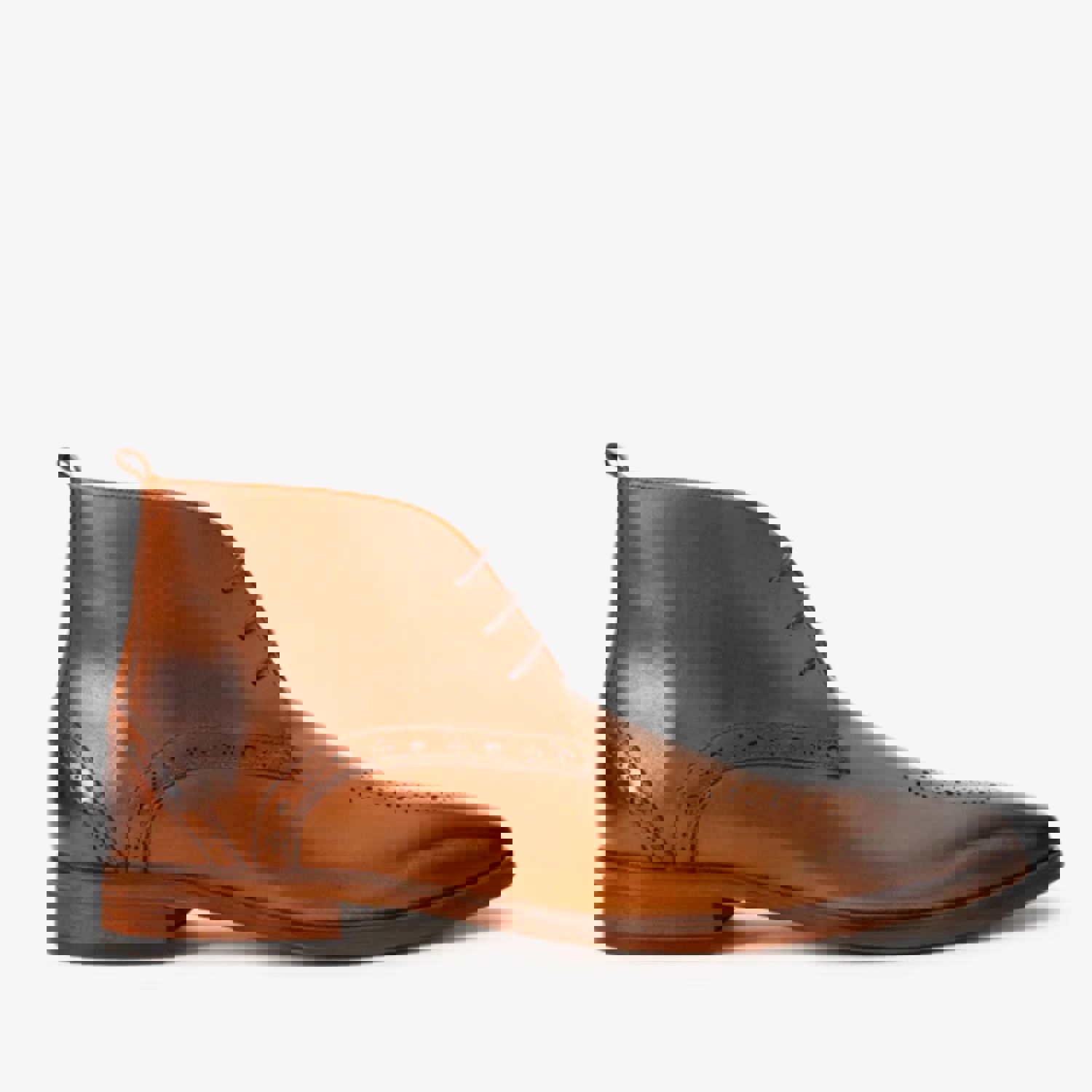 Dessalines Tan Leather Chukka Brogue Dress Men Boot