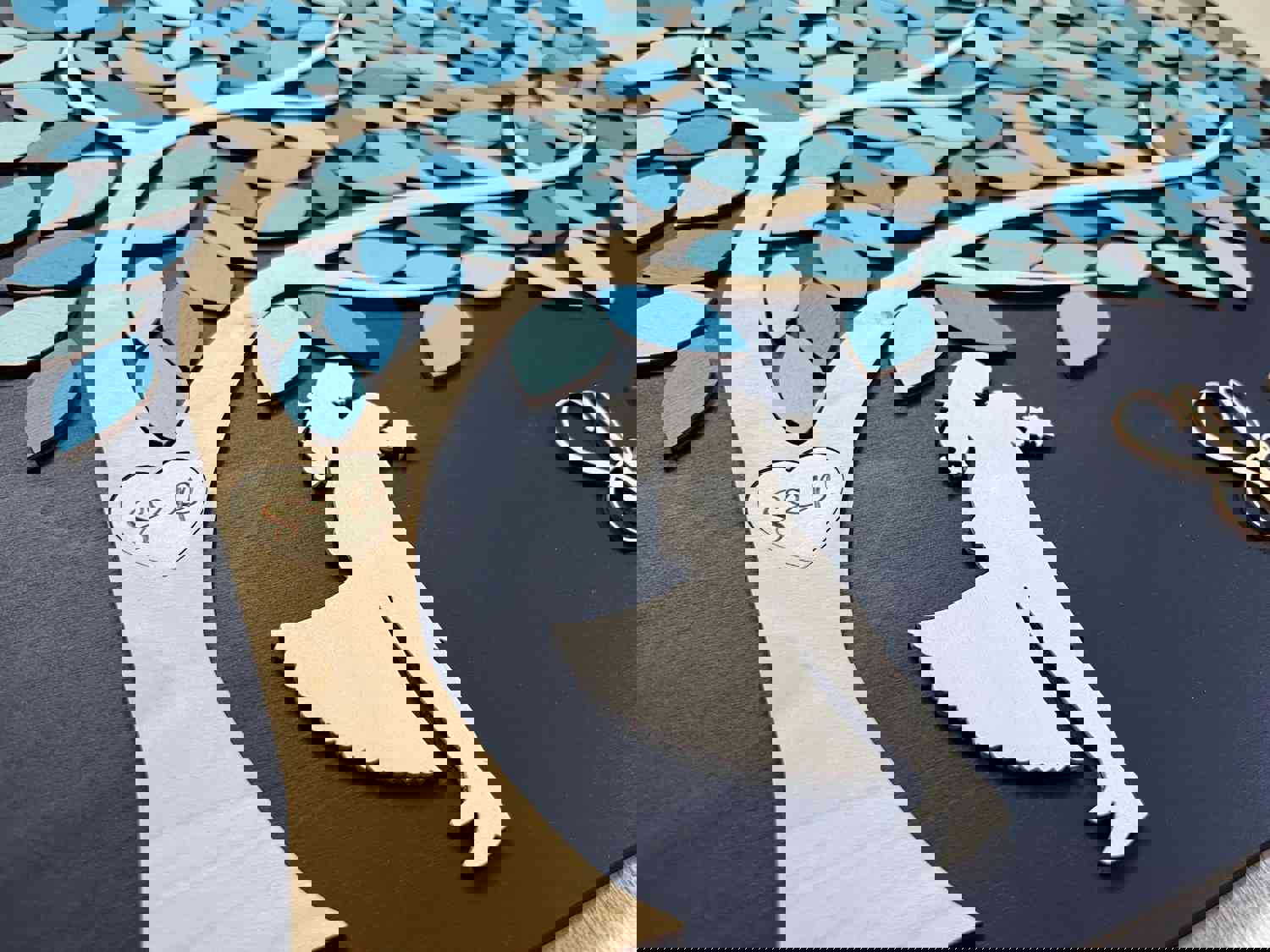 Personalized Wooden Guest Book with Tree of Life for Wedding, Anniversary or Newlyweds Gift