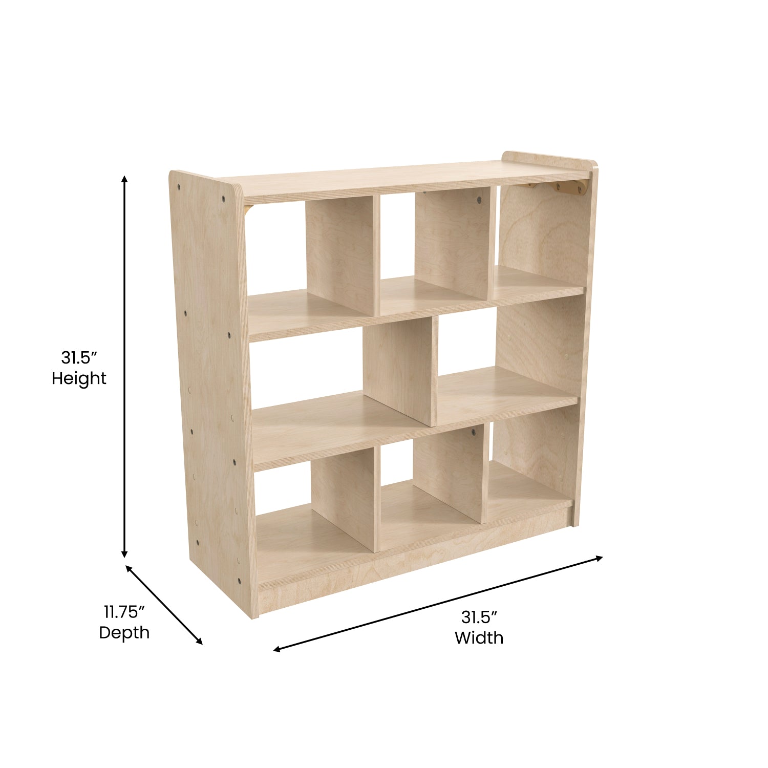 Bright Beginnings Commercial Grade 8-Section Modular Wooden Classroom Storage Unit