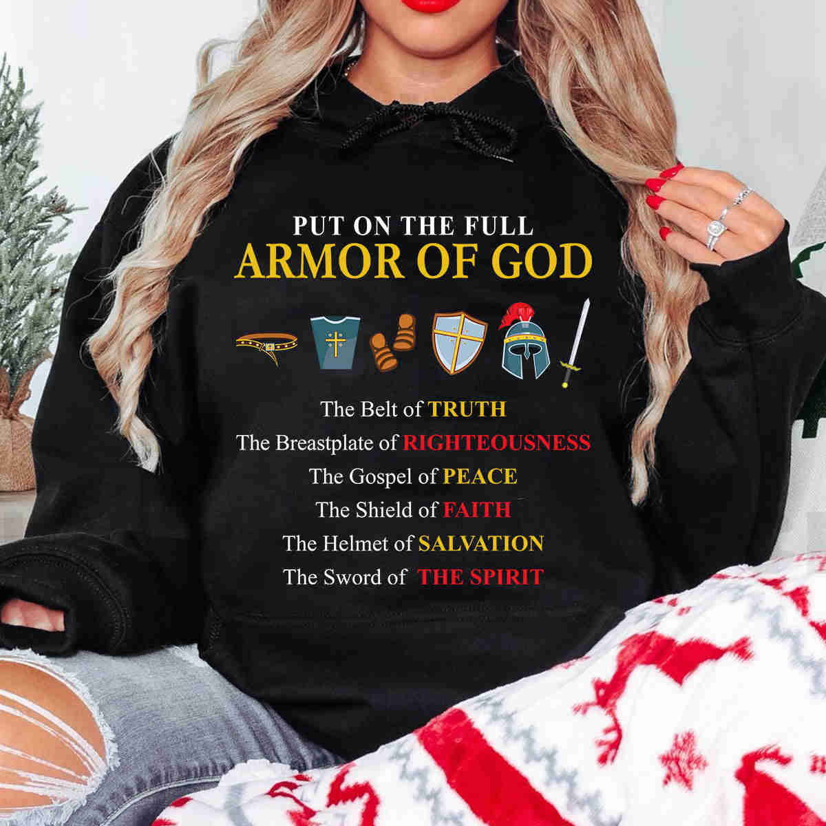 Put On The Full Armor Of God Sweater/Hoodie - Christian Gift for Faith Believers