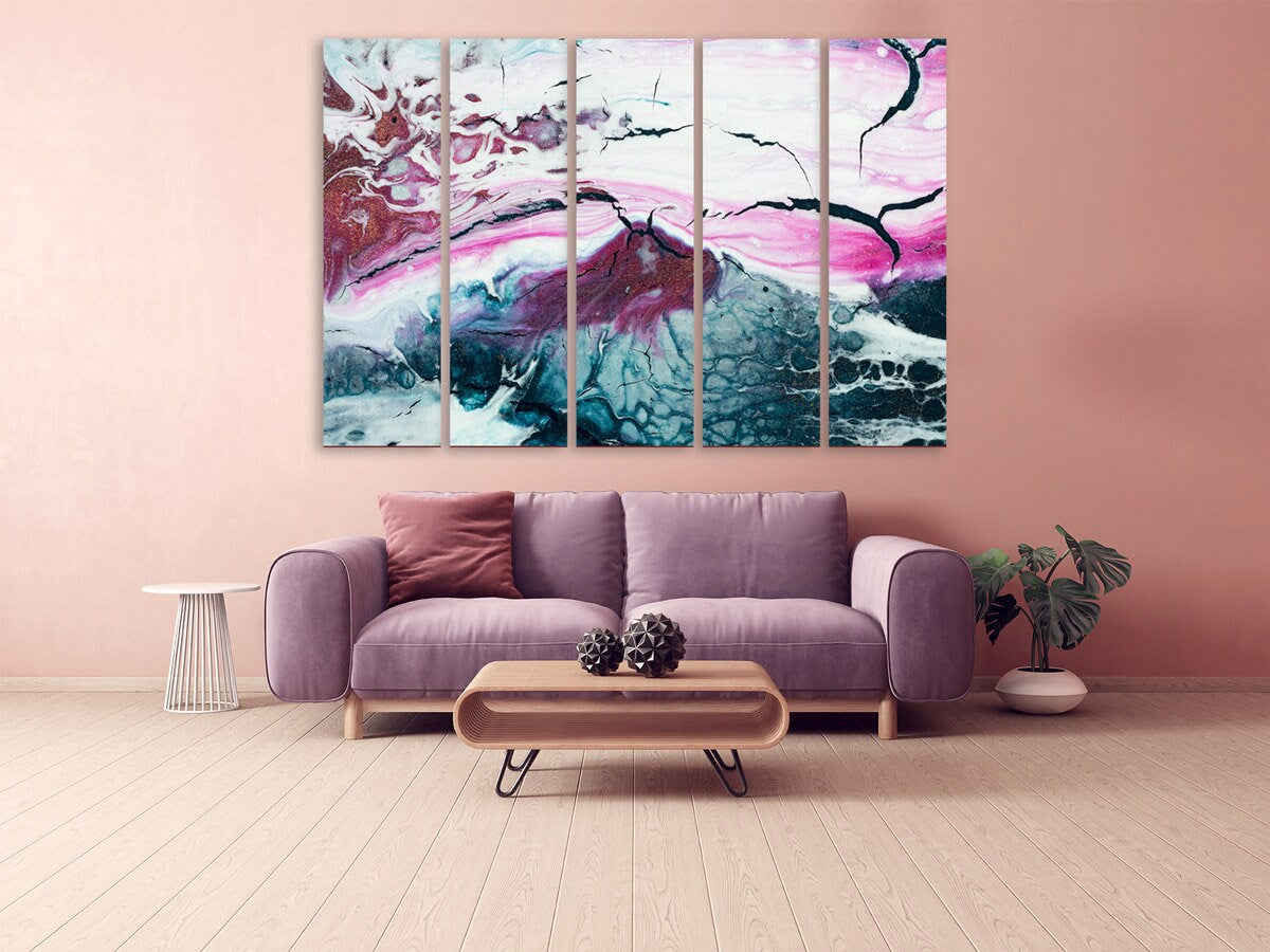 Abstract Wall Art Canvas Print - Large Painting for Bedroom, Kitchen, Living Room Decor