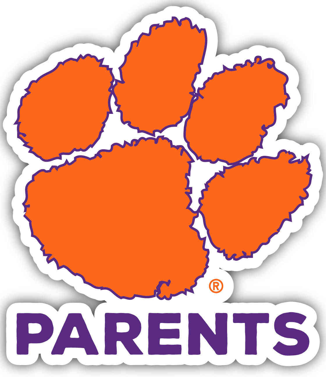 Clemson Tigers 4-Inch Custom Proud Parents NCAA Vinyl Decal Sticker