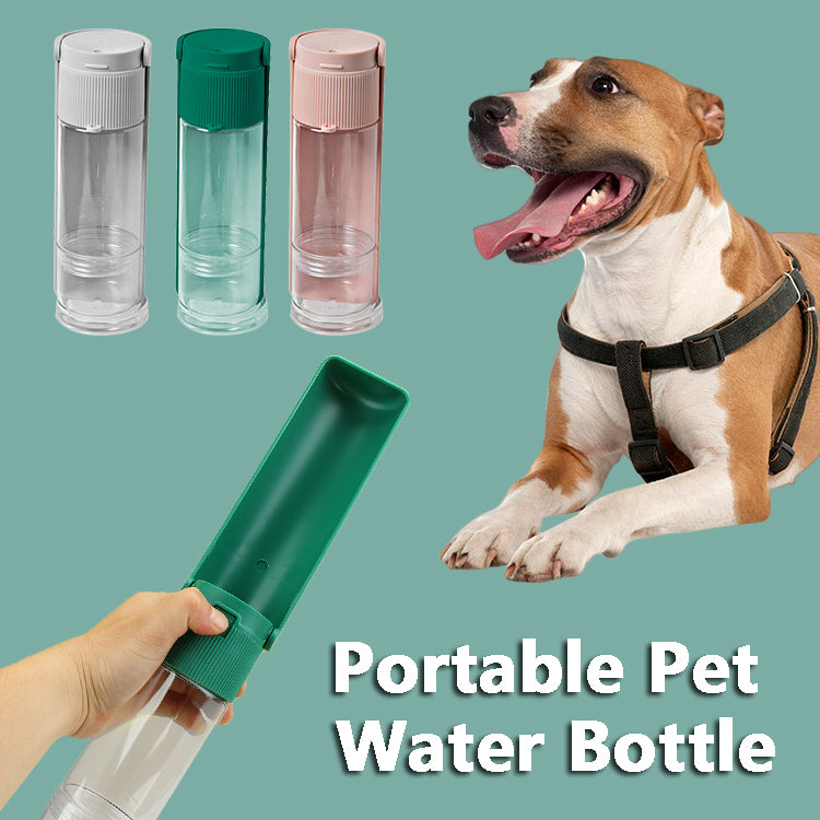 Portable Pet Water Bottle with Drinking Bowl for Dogs and Cats - Outdoor Travel Essential