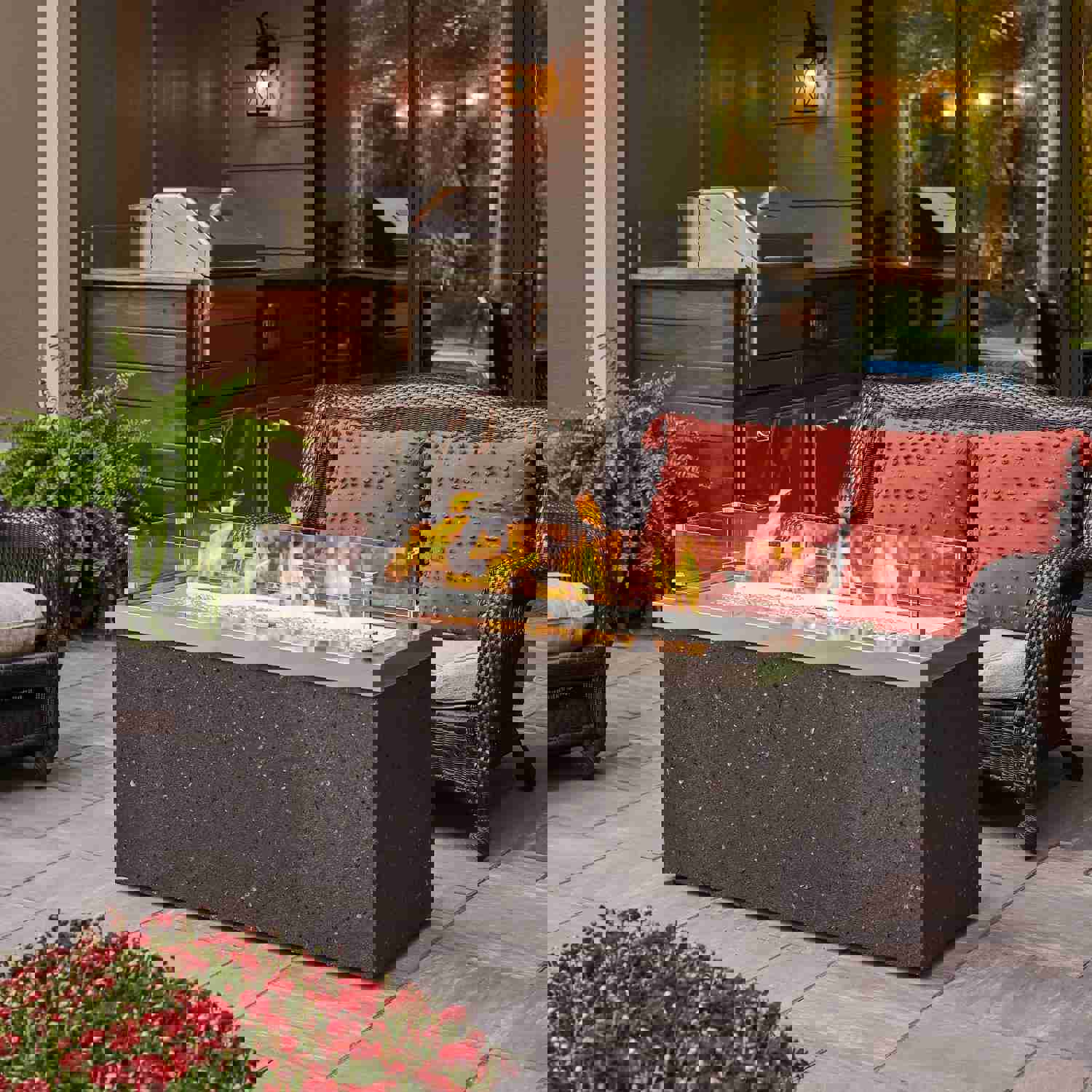 Key Largo Linear Gas Fire Pit Table