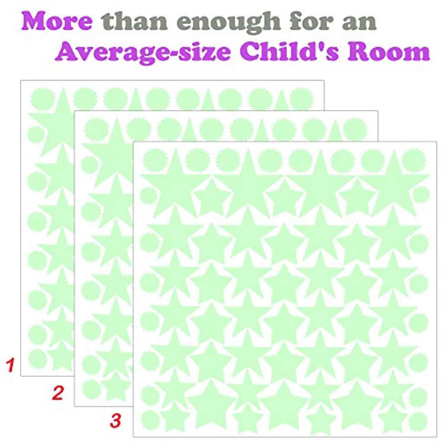 Glow in The Dark Stars Wall Stickers - Galaxy Glow Star Set for Kids Bedroom Decoration