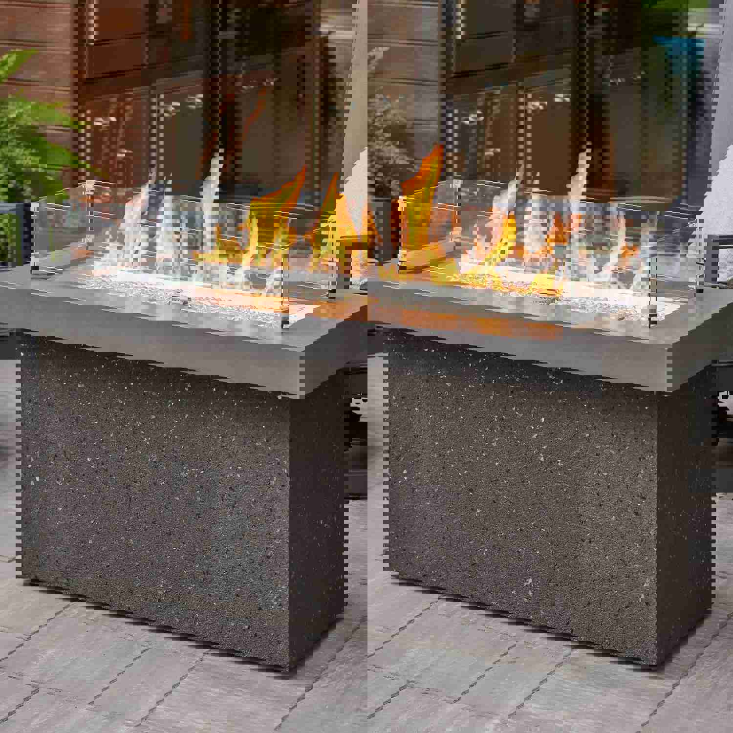 Key Largo Linear Gas Fire Pit Table