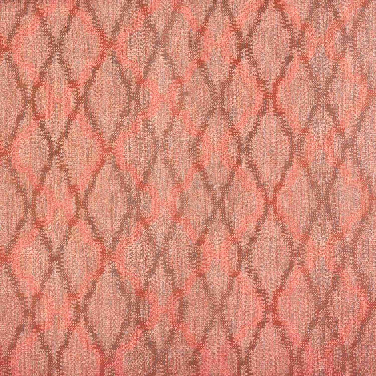 Colby 3-Piece Printed Kitchen Curtain Set, Orange, Moroccan Design