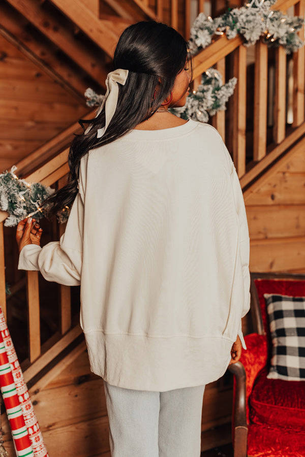 Holly Jolly Oversized Sequin Sweatshirt