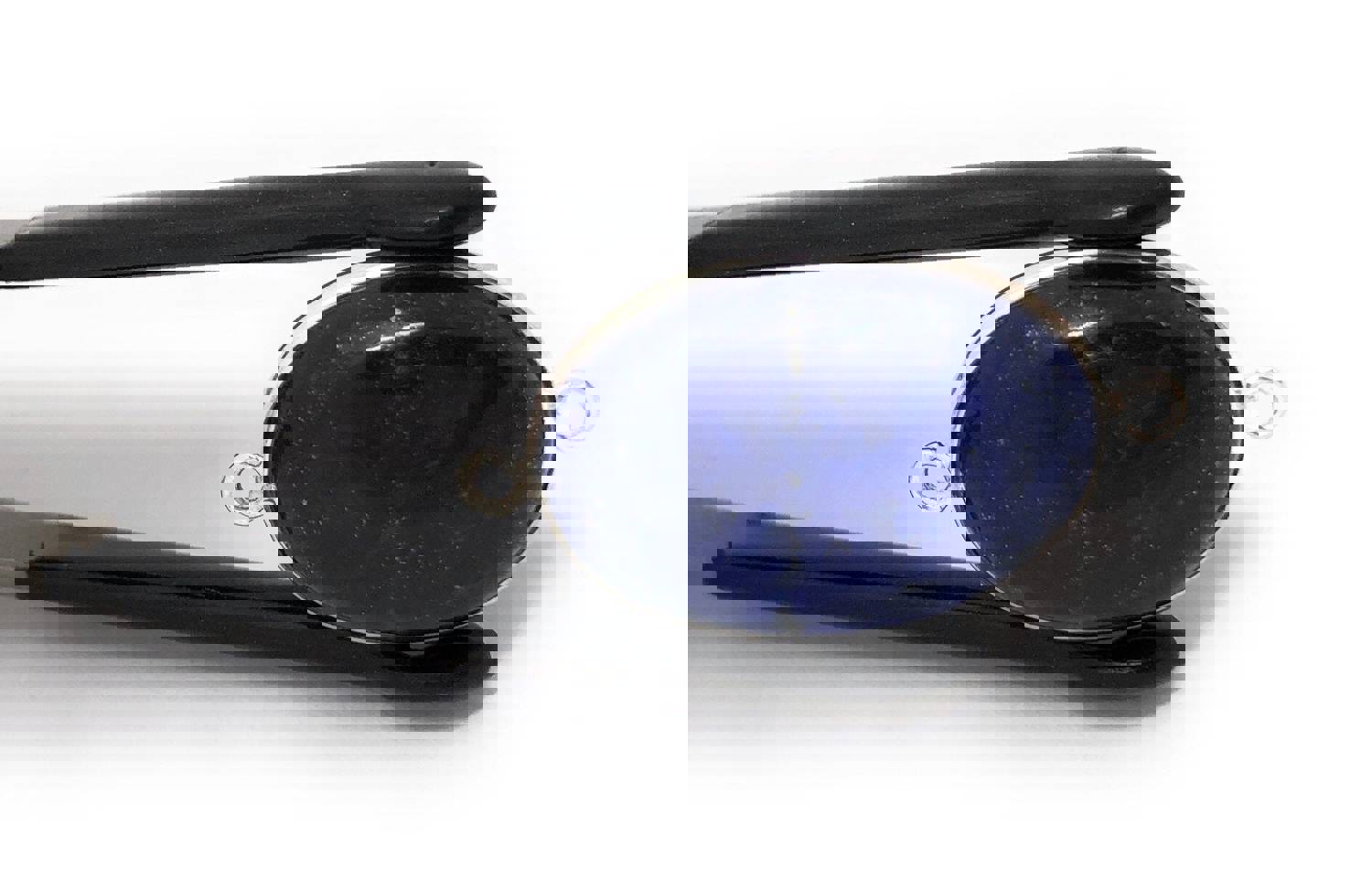 Sterling Silver Natural Lapis Lazuli Bezel Set Connector for DIY Jewelry Making