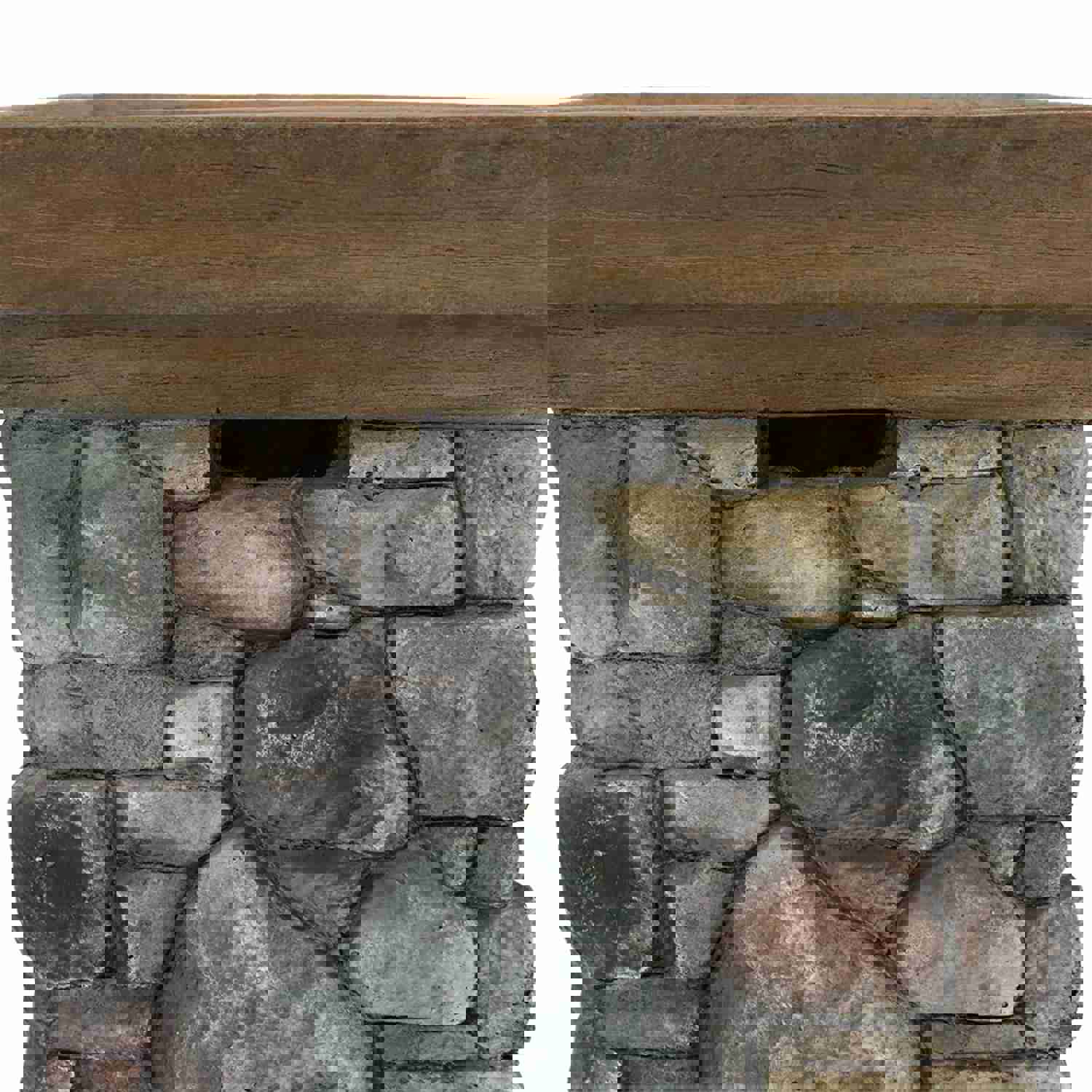 Sunnydaze Outdoor 30-Inch Tall Cast Rock Column Design Propane Gas Fire Pit