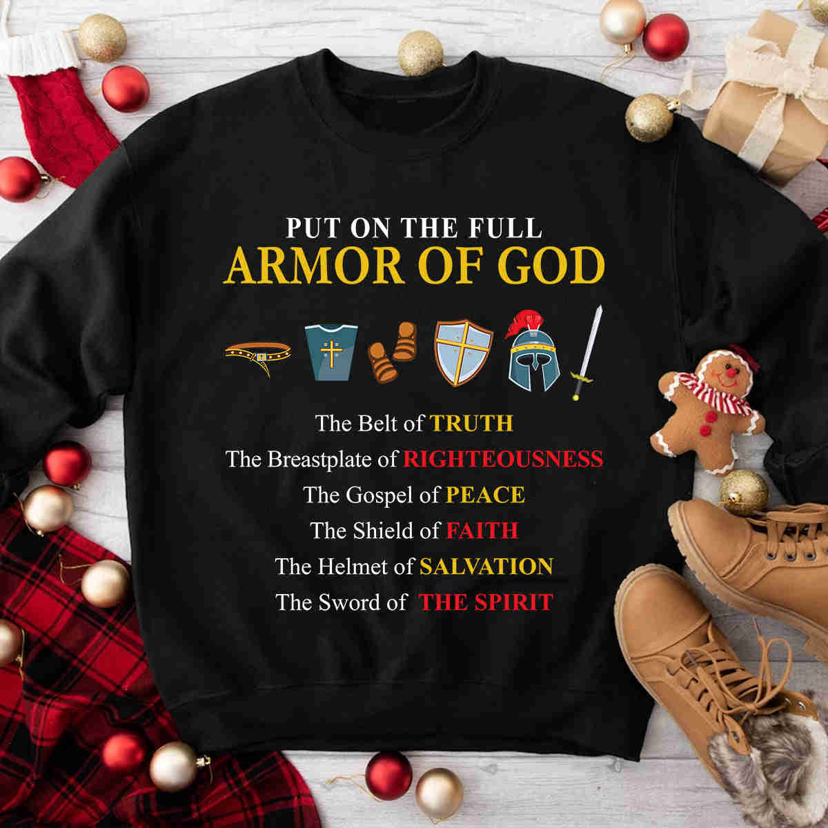 Put On The Full Armor Of God Sweater/Hoodie - Christian Gift for Faith Believers