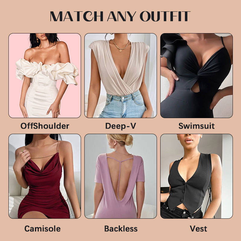 BETTYBRA® Strapless Pushup Bras with Front Buckle Lift - Wireless Non-Slip Invisible Front Hook Underwear (BUY ONE GET ONE FREE) - BLACK