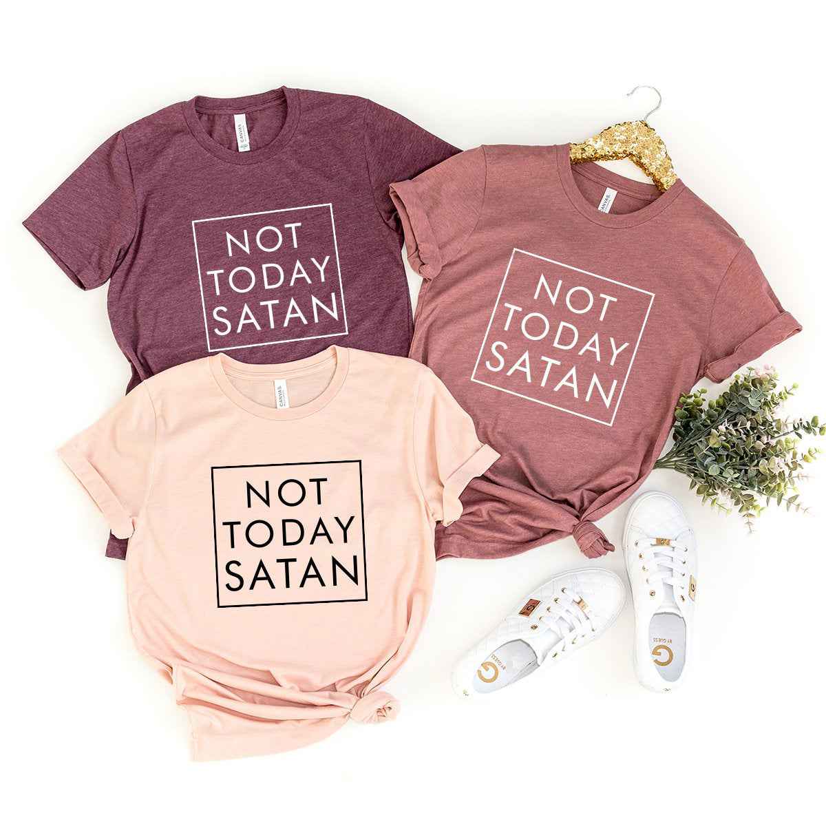 Not Today Satan Shirt - Jesus Clothing for Faith and Strength