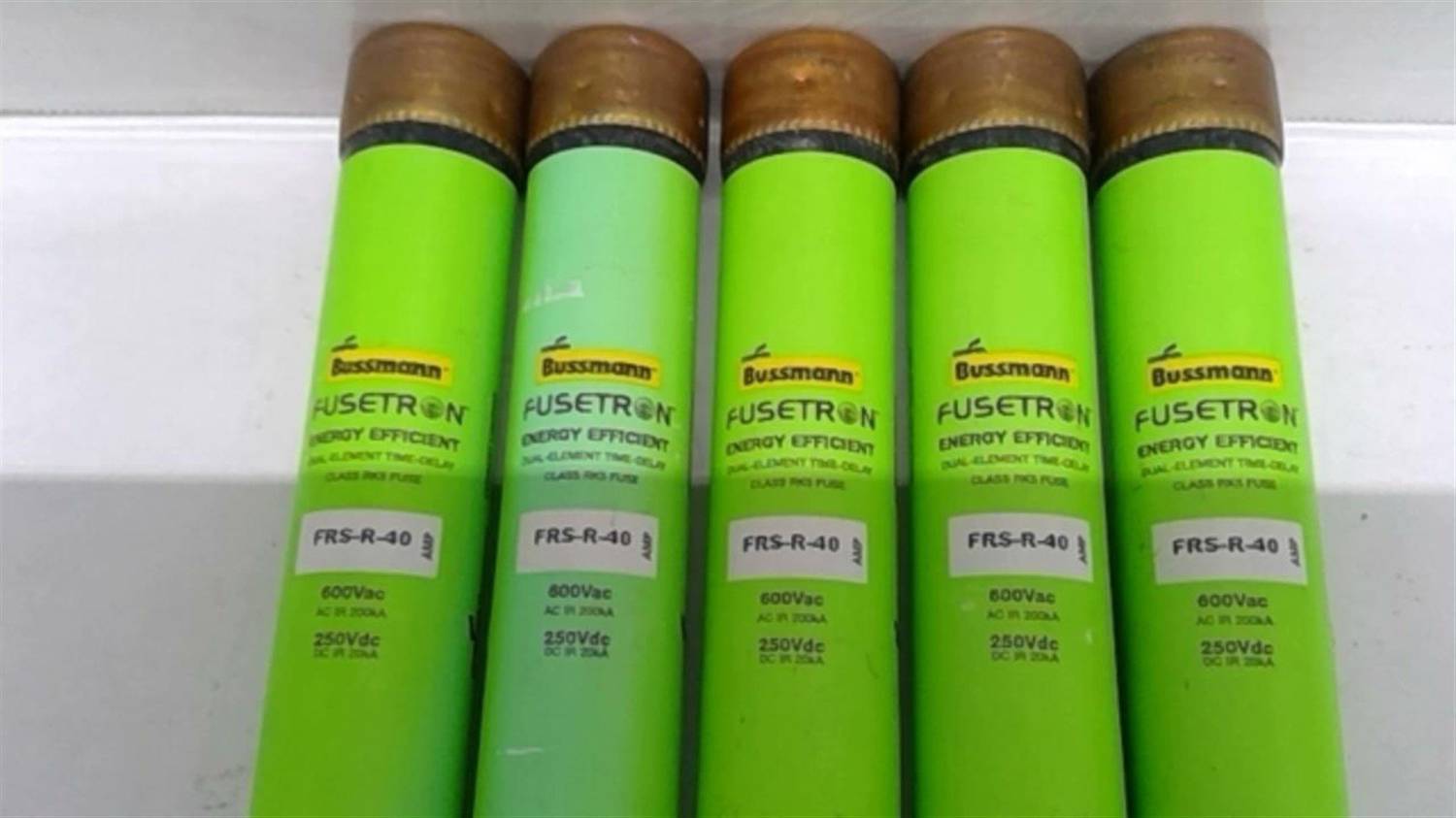 Bussmann FRSR40 Energy Efficient Dual Element Time Delay Fuse - Lot of 5