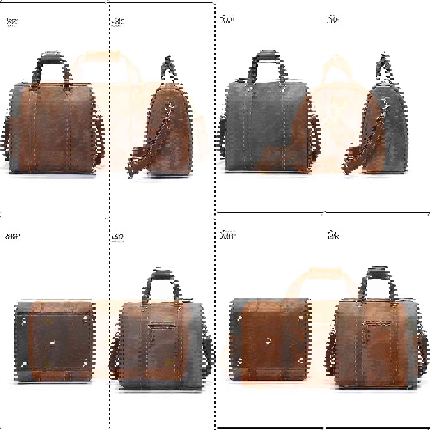 Crazy Horse Leather Men's Travel Bags - Large Capacity Fitness & Outdoor Handbags