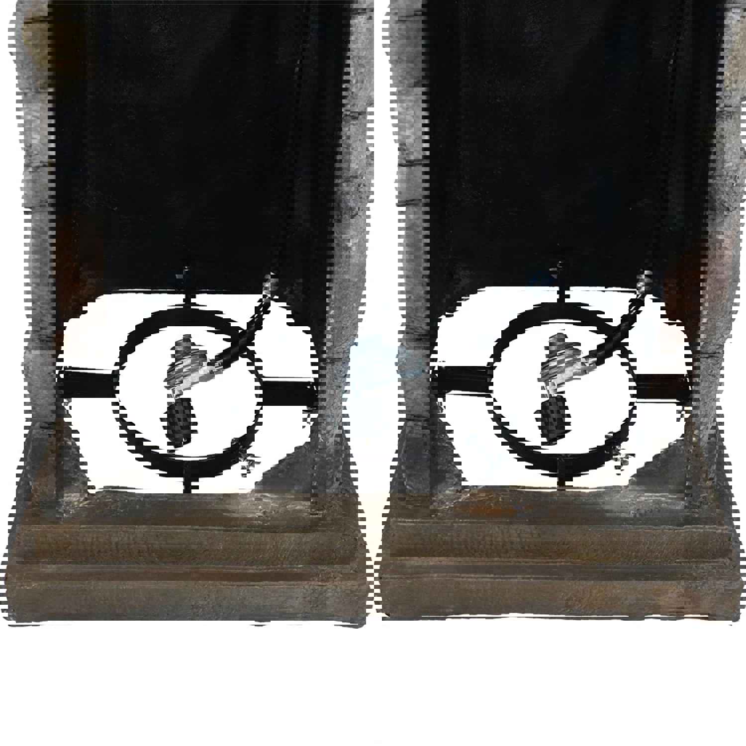 Sunnydaze Outdoor 30-Inch Tall Cast Rock Column Design Propane Gas Fire Pit