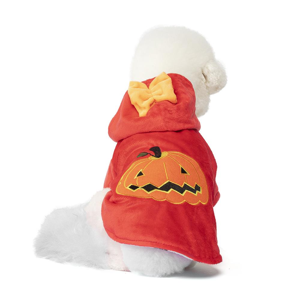 Halloween Pumpkin Hoodie for Dogs and Cats - Cute Pet Costume