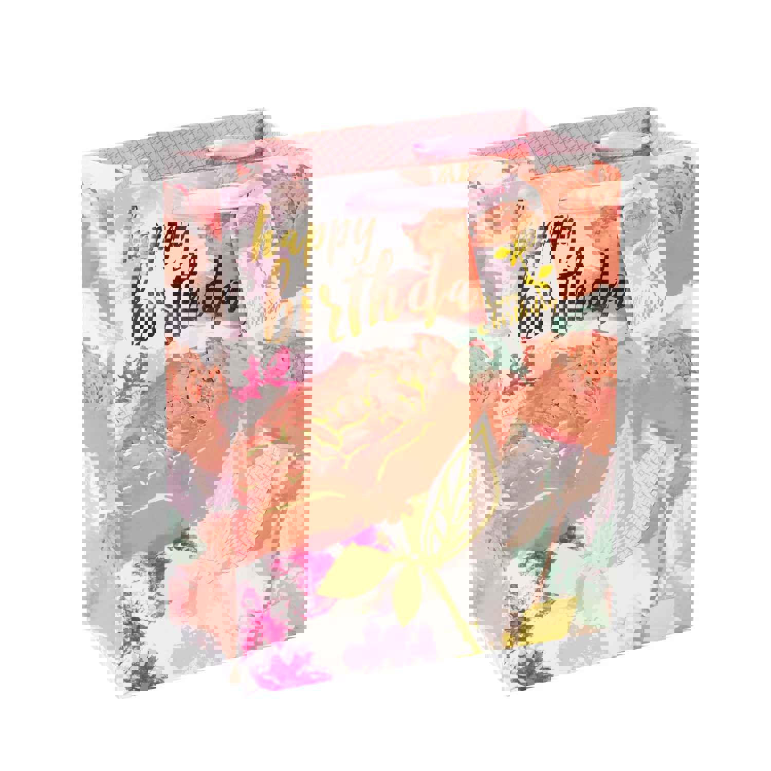 Large Big Flower Birthday Bag Hot Stamp, Matte, 4 Designs