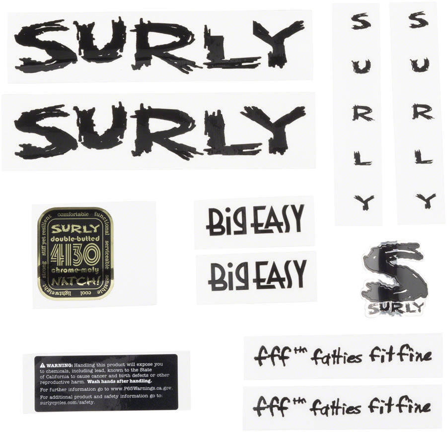 Surly Big Easy Frame Decal Set