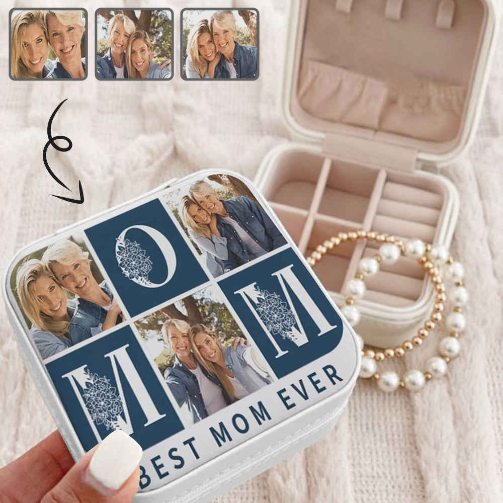 Custom Photo Jewelry Storage Box - Decorative Trinket Case for Women