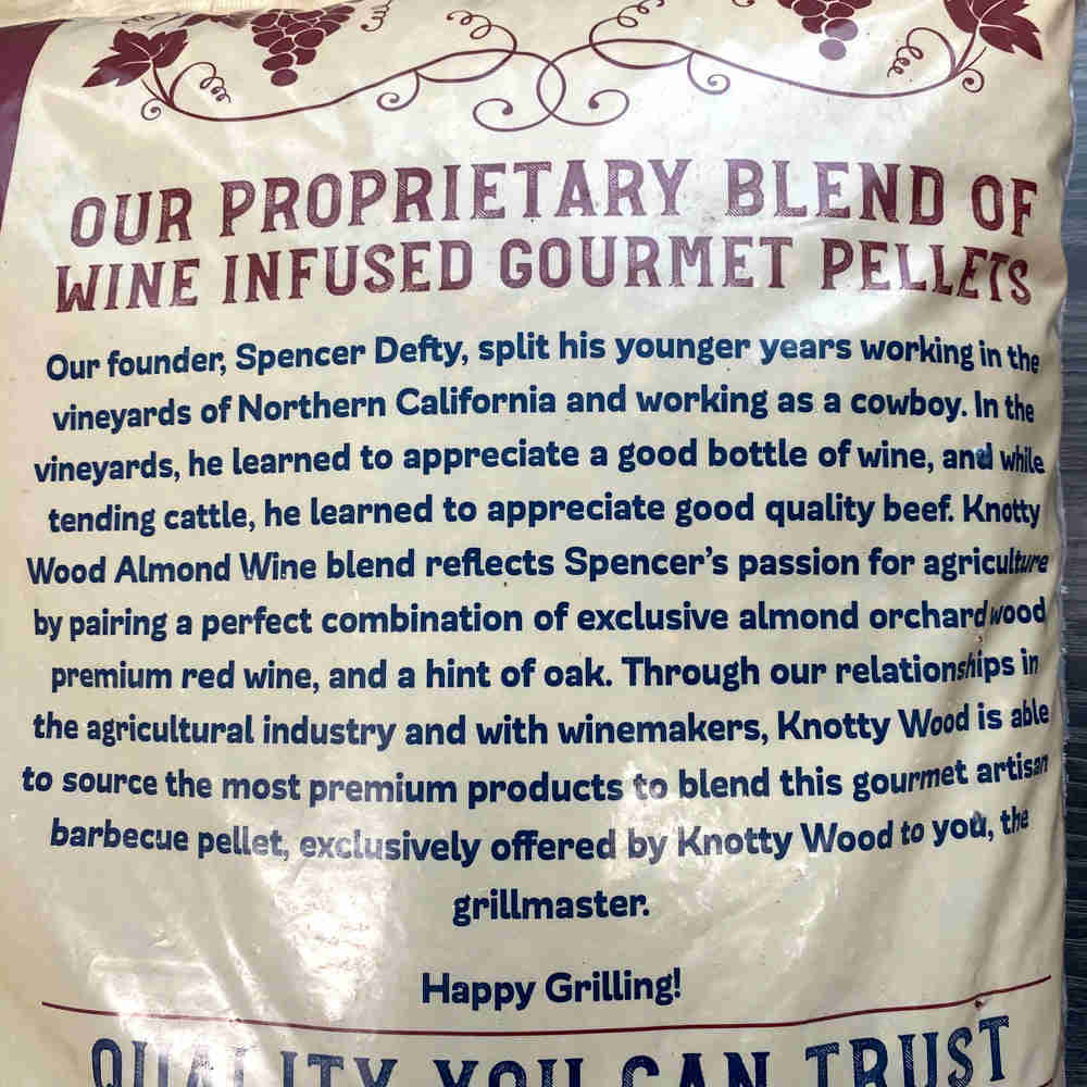 Almond Cabernet Cooking Pellets - Red Wine Oak Blend Natural Knotty Wood 20lb Bag