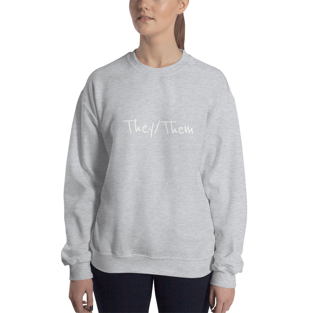 They/Them Trans Unisex Sweatshirt - Classic Fit, Soft & Warm
