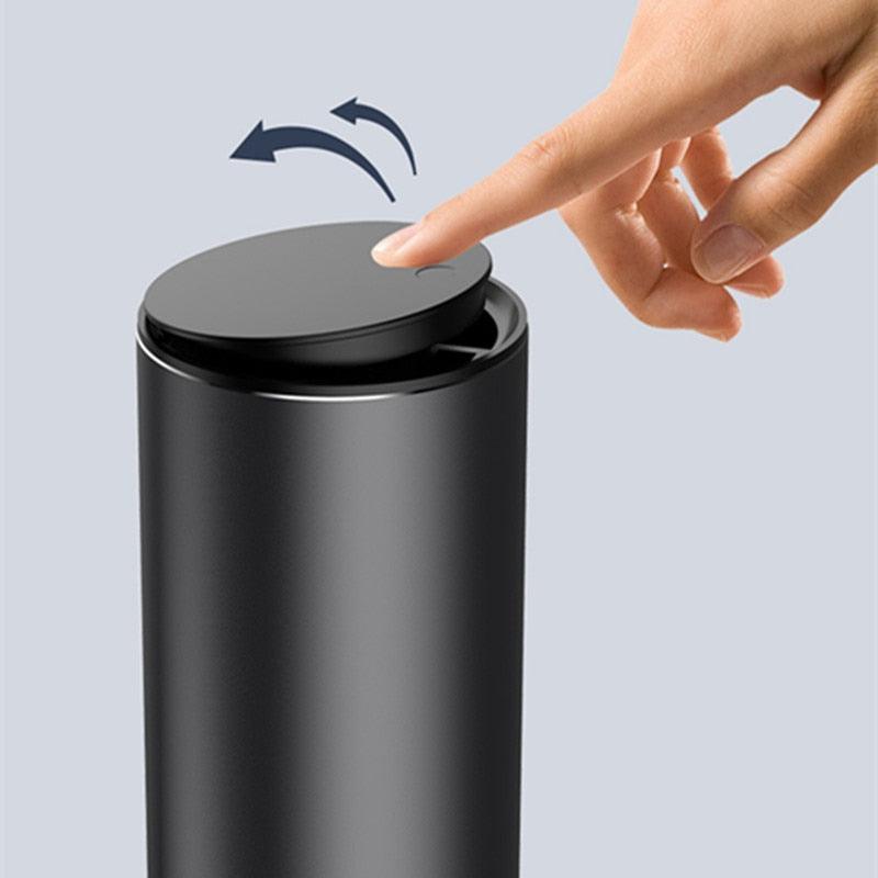 Car Trash Can Alloy Garbage Can Car Dustbin Waste Rubbish Bin Storage Holder Bag