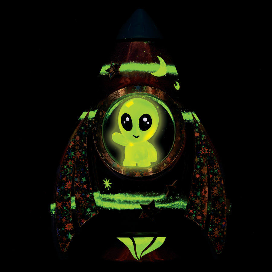 Glow in the Dark Sand Art Rocket Ship Kit for Kids