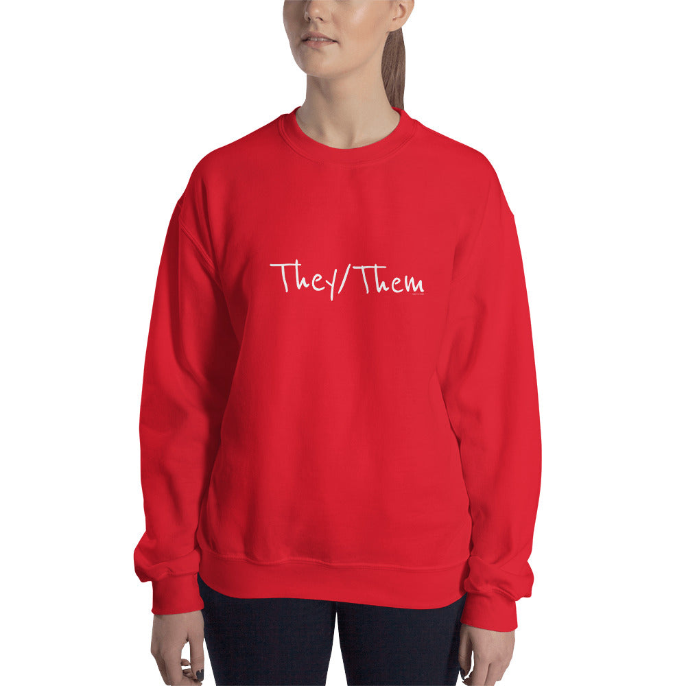 They/Them Trans Unisex Sweatshirt - Classic Fit, Soft & Warm