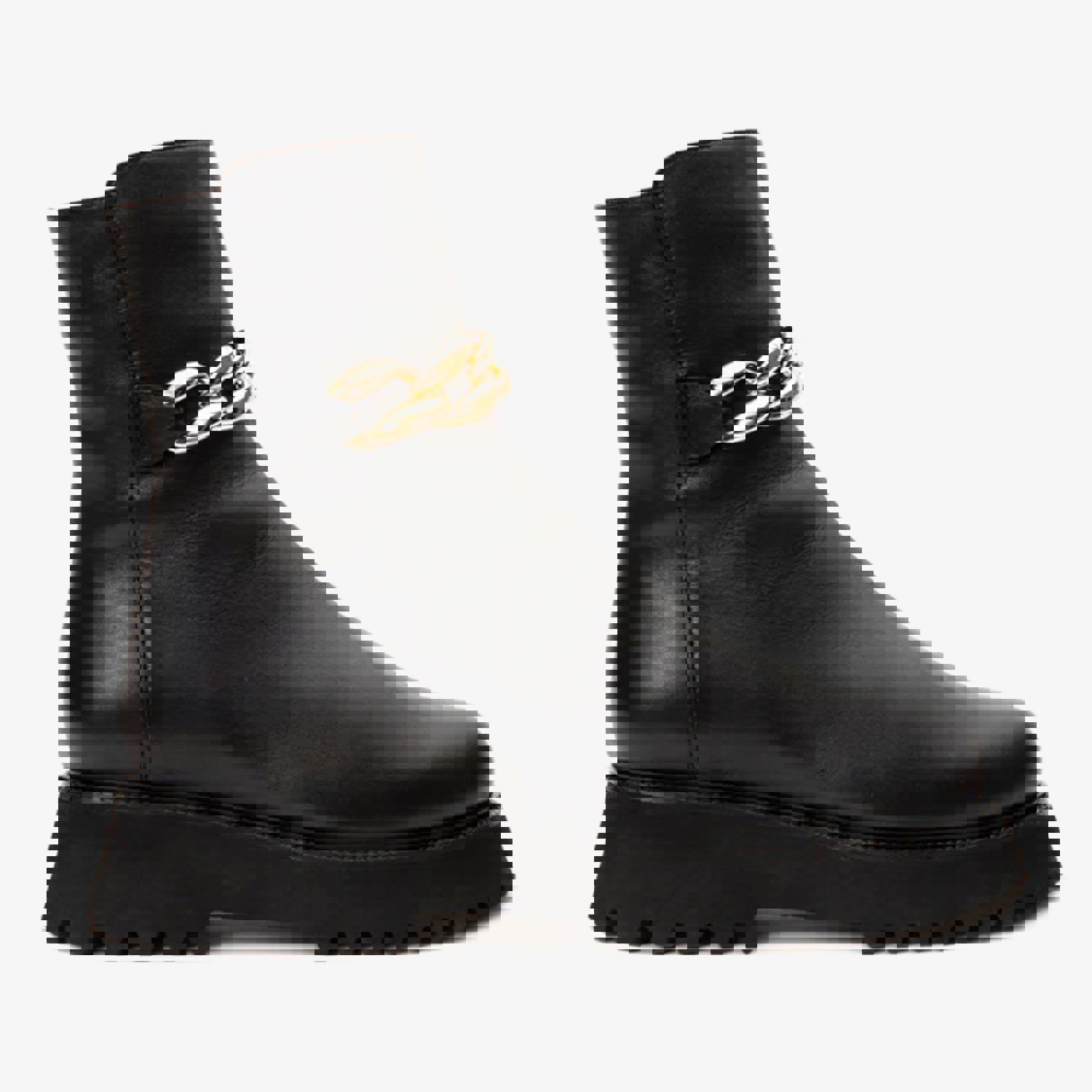 Nassau Black Leather Ankle Women Boot