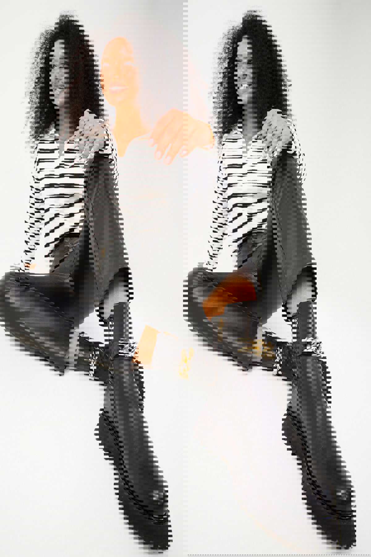 Nassau Black Leather Ankle Women Boot