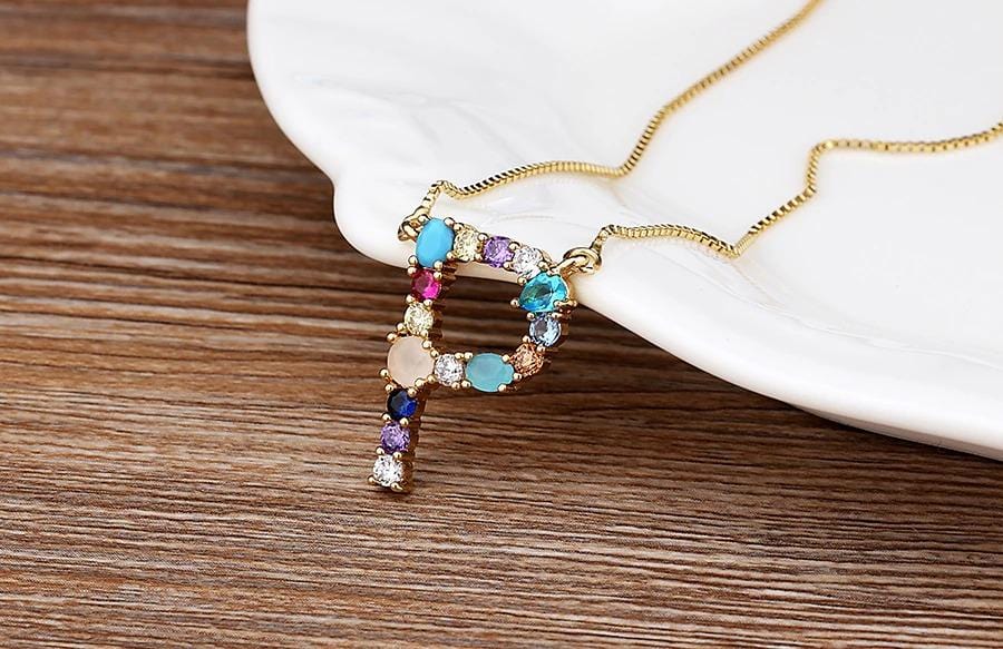 The Rainbow Initial Variety Necklace
