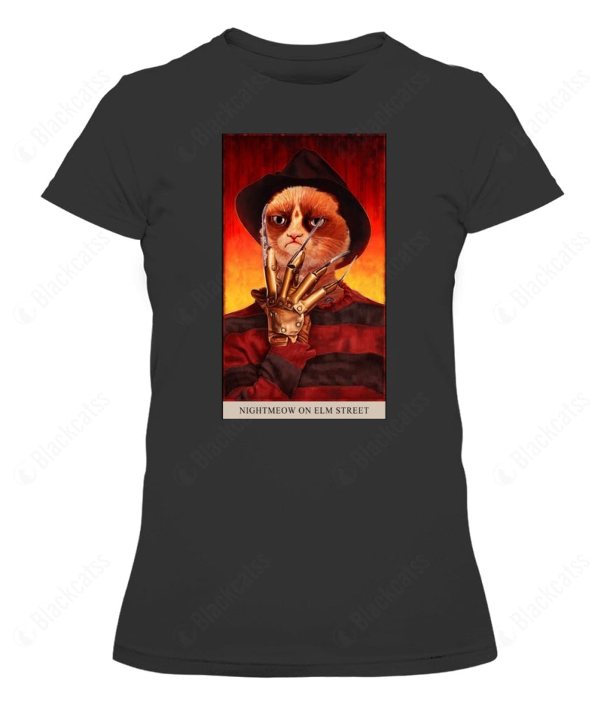 The Nightmeow On Elm Street Custom Graphic Apparel