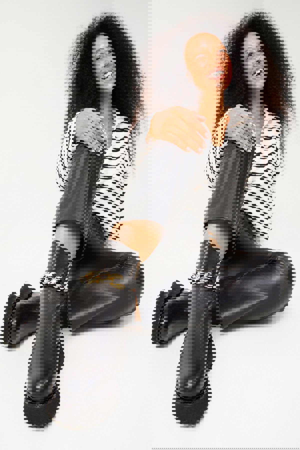 Nassau Black Leather Ankle Women Boot