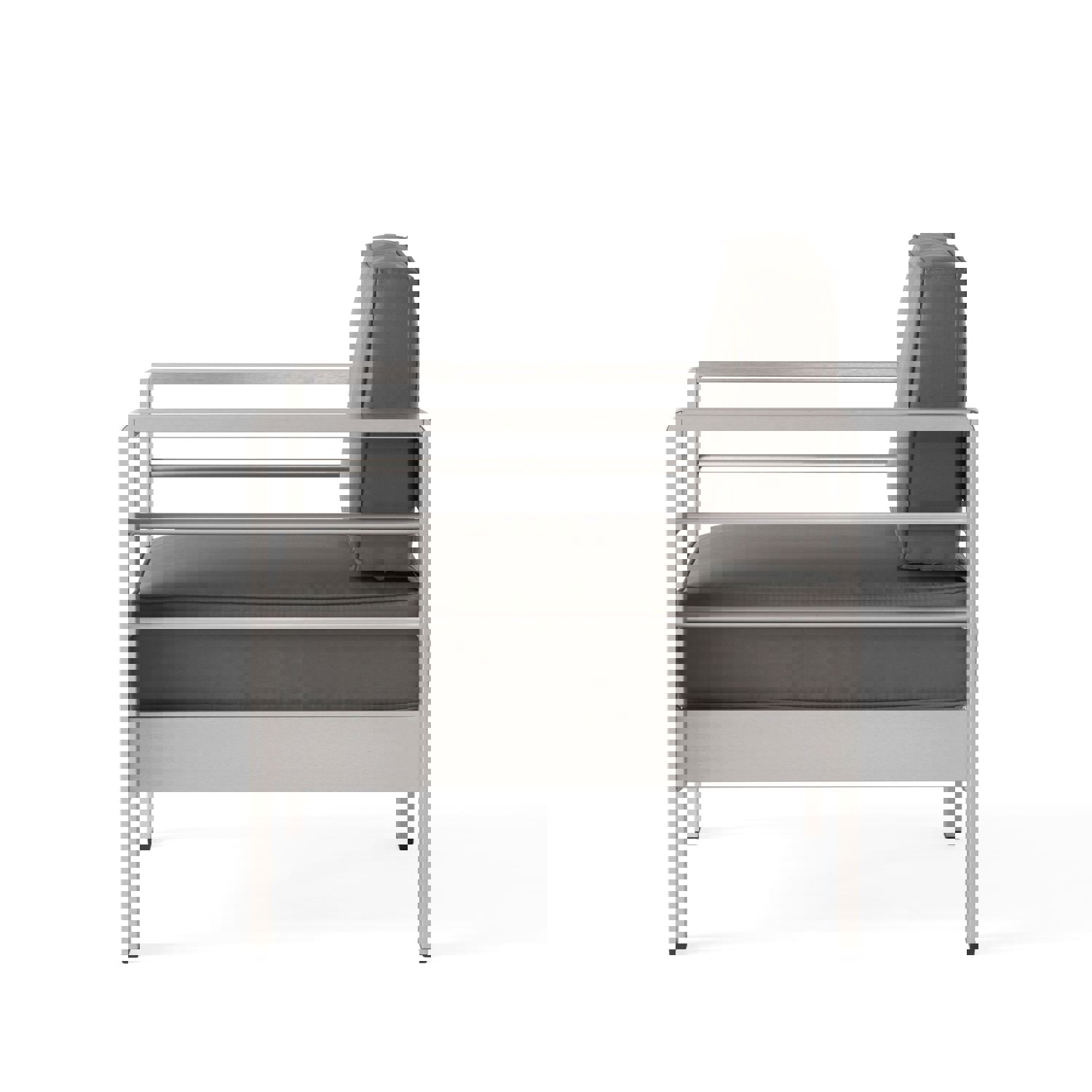 Coral Outdoor Aluminum 7 Seater Chat Set with Fire Pit