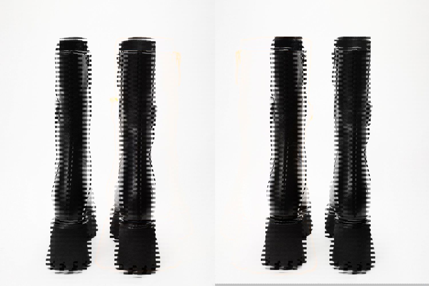 Nassau Black Leather Ankle Women Boot