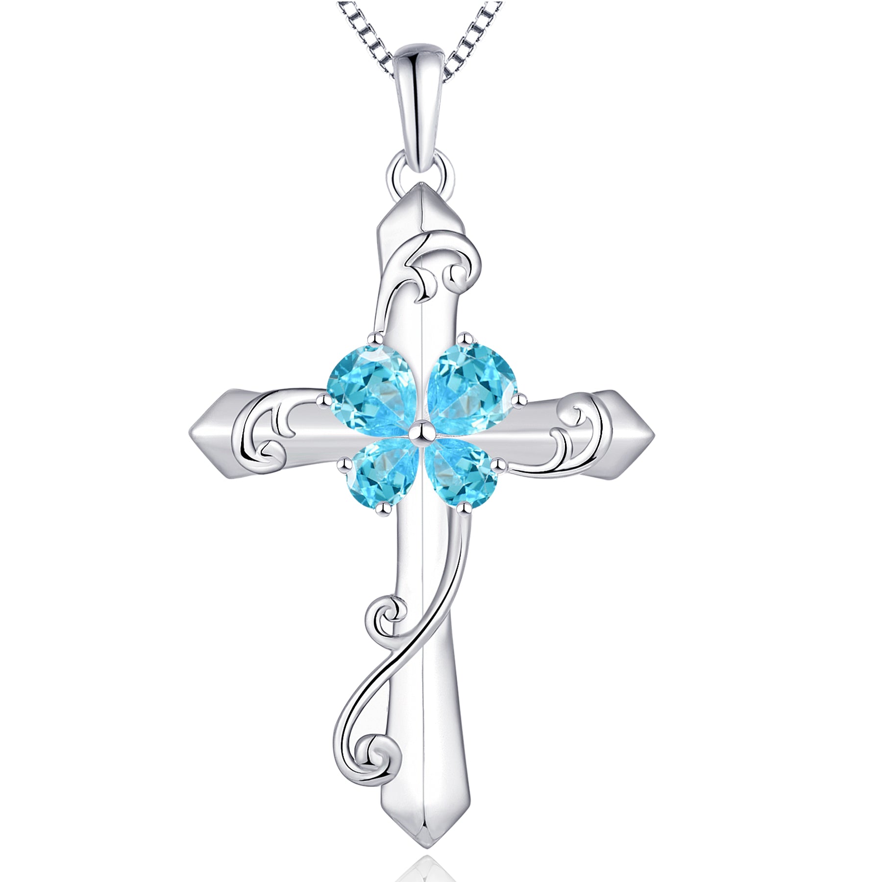 Yeelery Butterfly Cross Necklace - Elegant 925 Sterling Silver Jewelry
