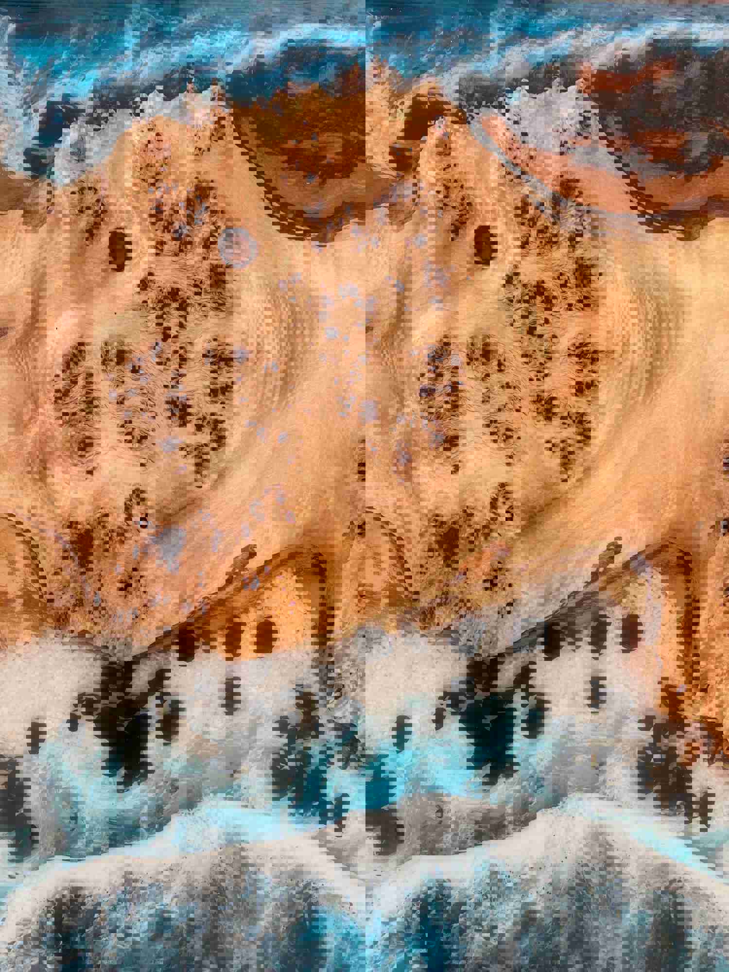 Modern Rectangular Epoxy Resin Coffee Table