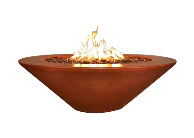 Geo Round Essex Fire Pit with Electronic Ignition - Free Cover