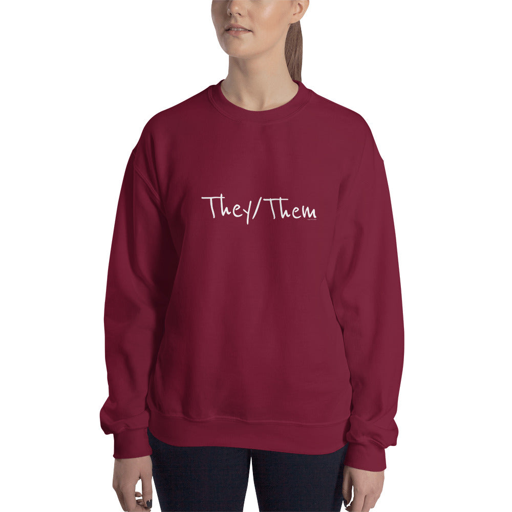 They/Them Trans Unisex Sweatshirt - Classic Fit, Soft & Warm