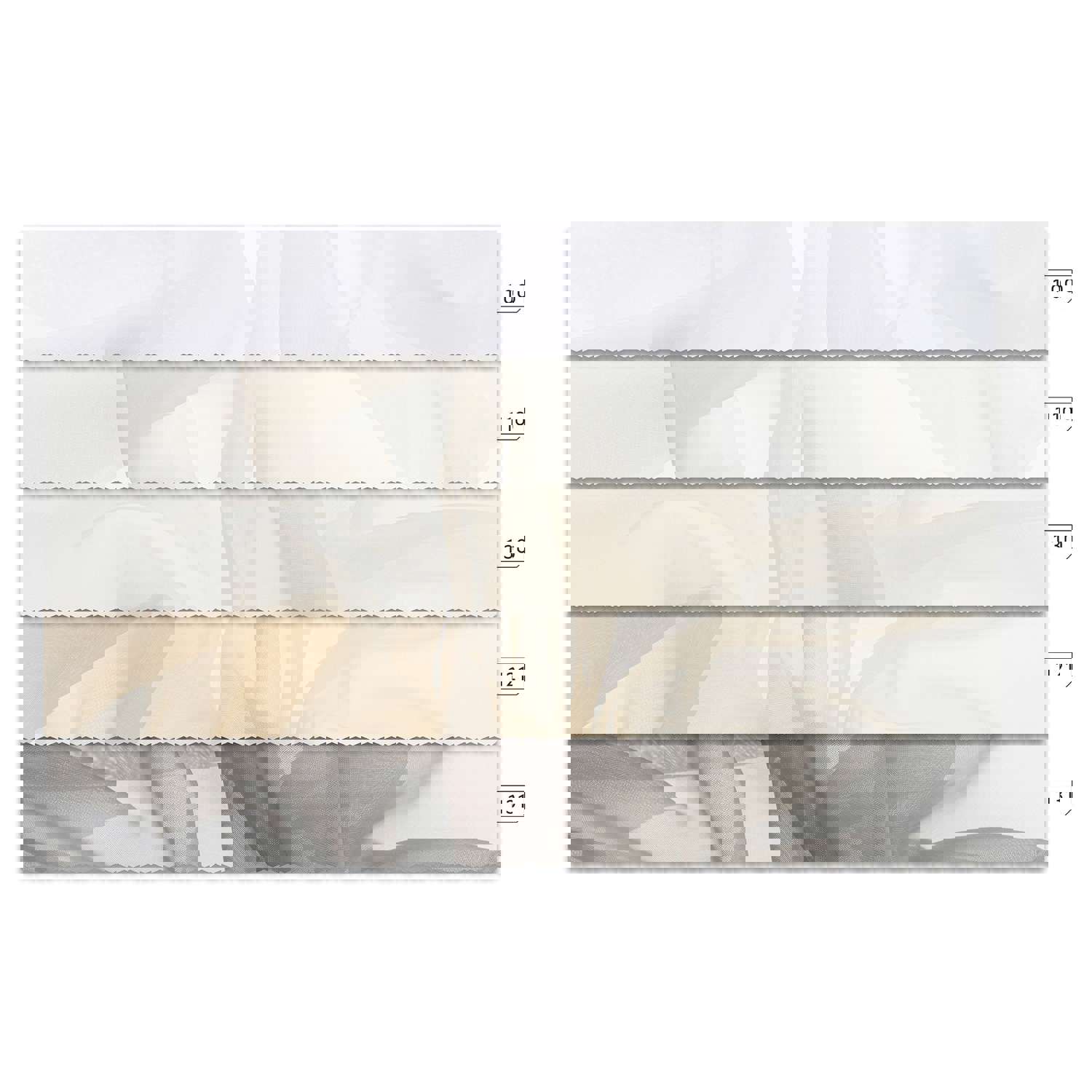 Custom Sheer Curtains with 5 Color Options, Adjustable Voile Drapery, Rod Pocket Panels